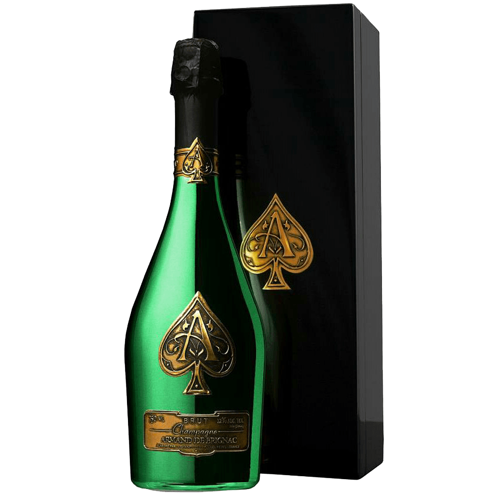 Armand de Brignac Ace of Spades Limited Edition Green Bottle (2) Armand de Brignac Ace of Spades Limited Edition Green Bottle